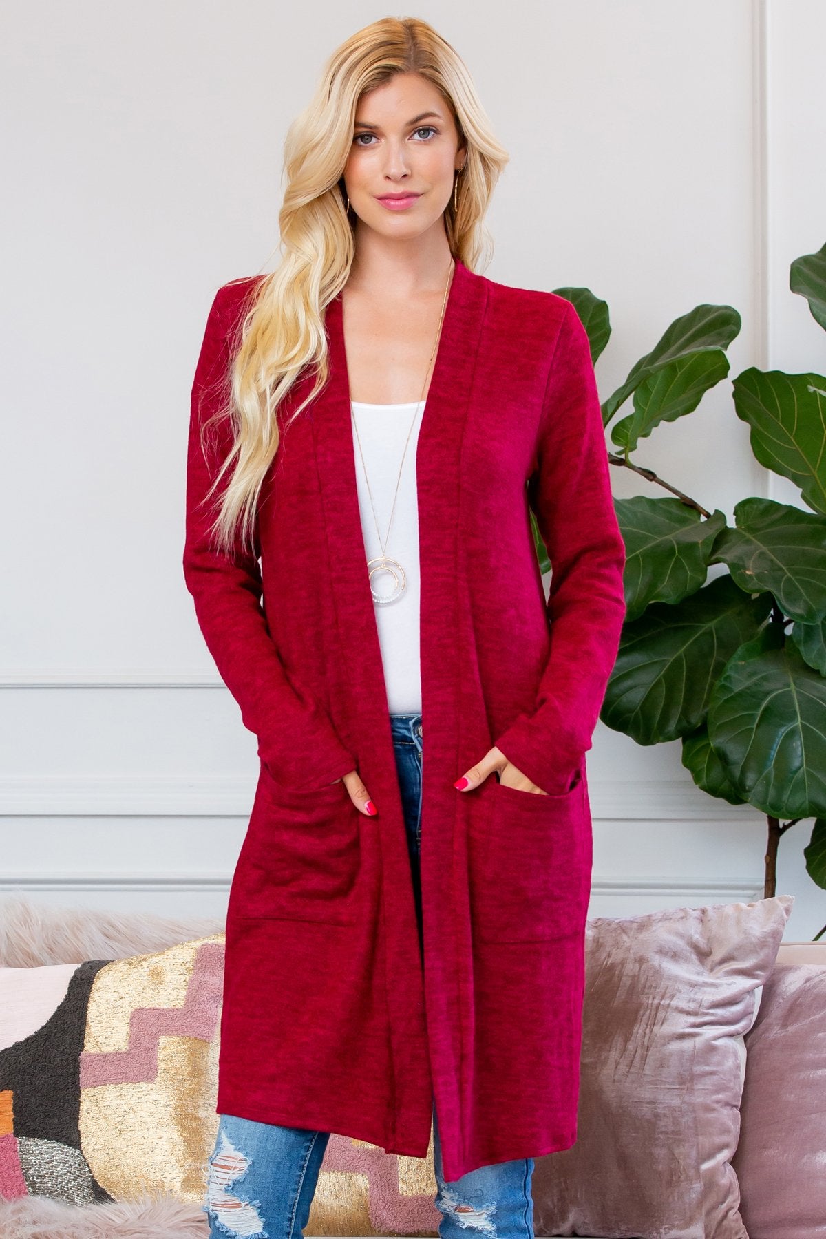 Brushed Pocket Cardigan – Cozy Everyday Layering