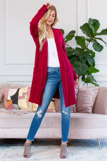 Brushed Pocket Cardigan – Cozy Everyday Layering