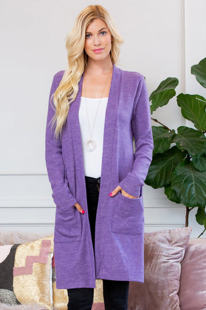 Brushed Pocket Cardigan – Cozy Everyday Layering