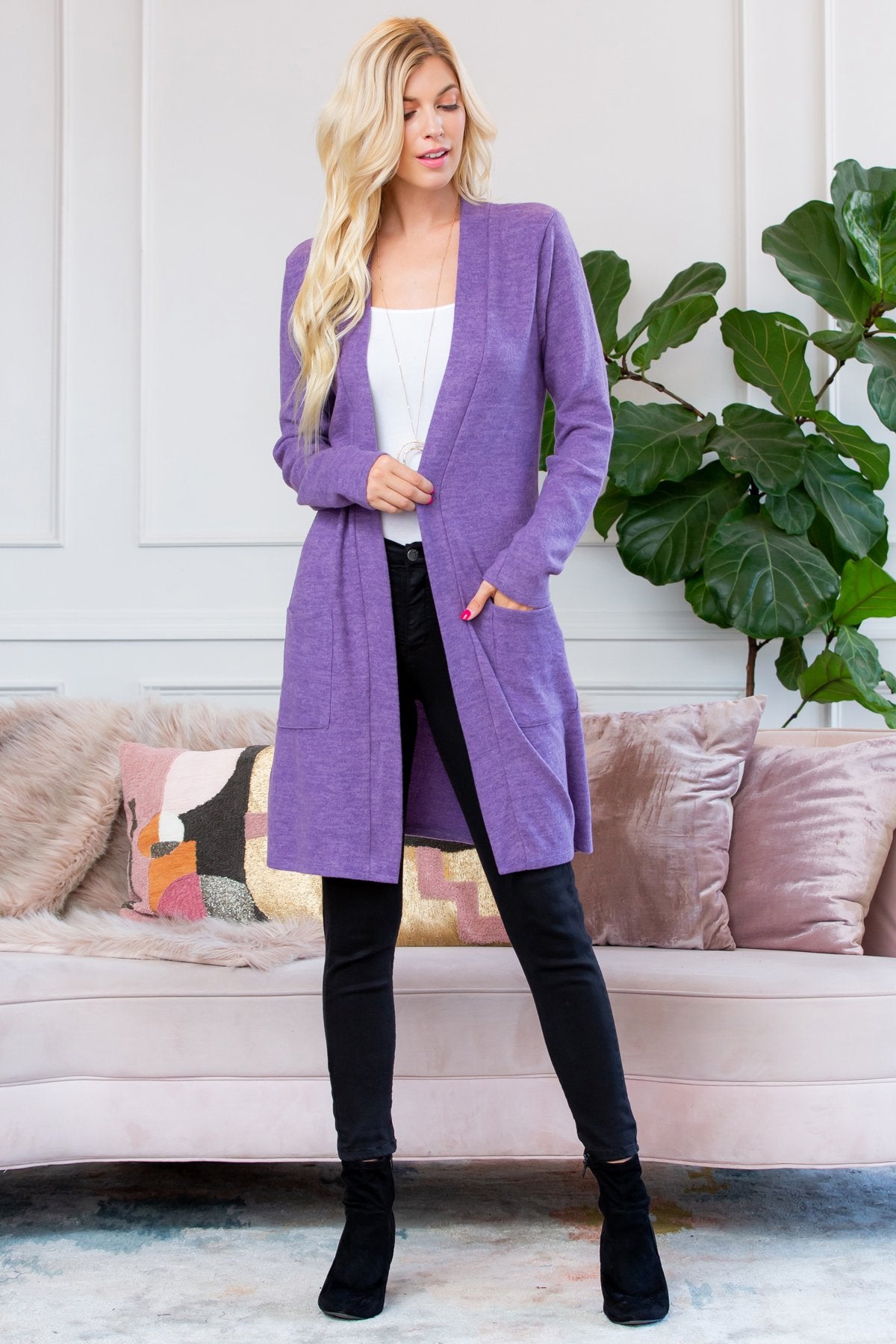 Brushed Pocket Cardigan – Cozy Everyday Layering