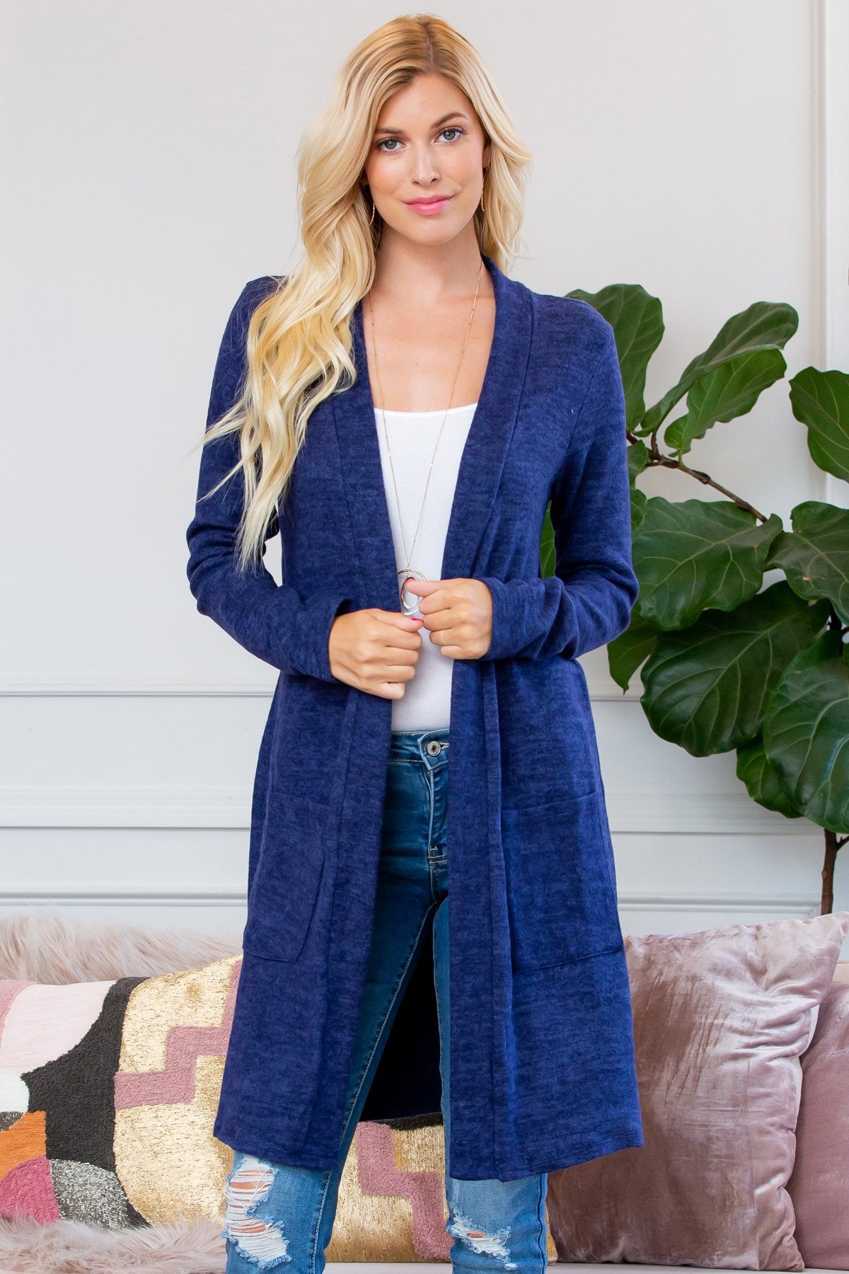 Brushed Pocket Cardigan – Cozy Everyday Layering