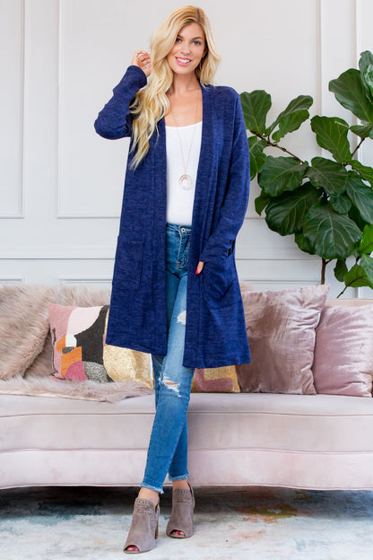 Brushed Pocket Cardigan – Cozy Everyday Layering