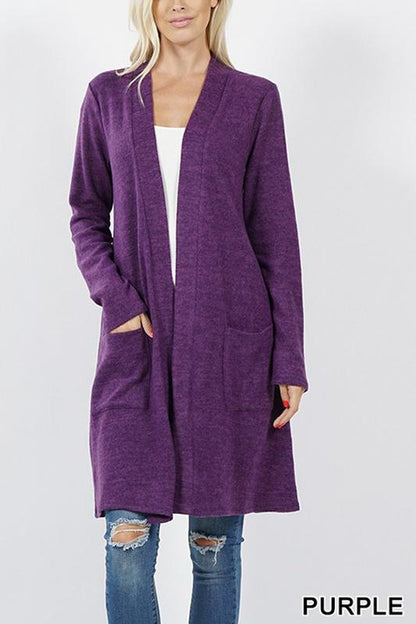 Brushed Pocket Cardigan – Cozy Everyday Layering