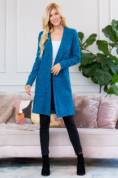 Brushed Pocket Cardigan – Cozy Everyday Layering