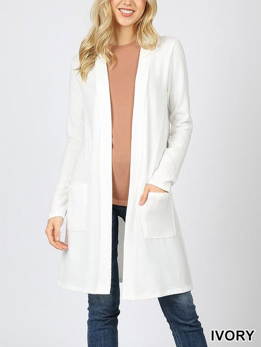 Brushed Pocket Cardigan – Cozy Everyday Layering