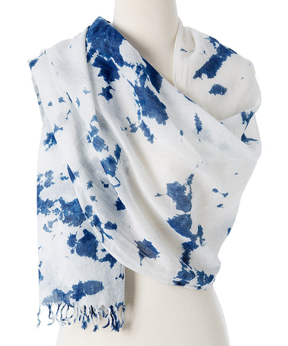 Awaken Organic Tie-Dye Scarf | 100% Organic Cotton Ayurvedic Hand-Dyed Shawl