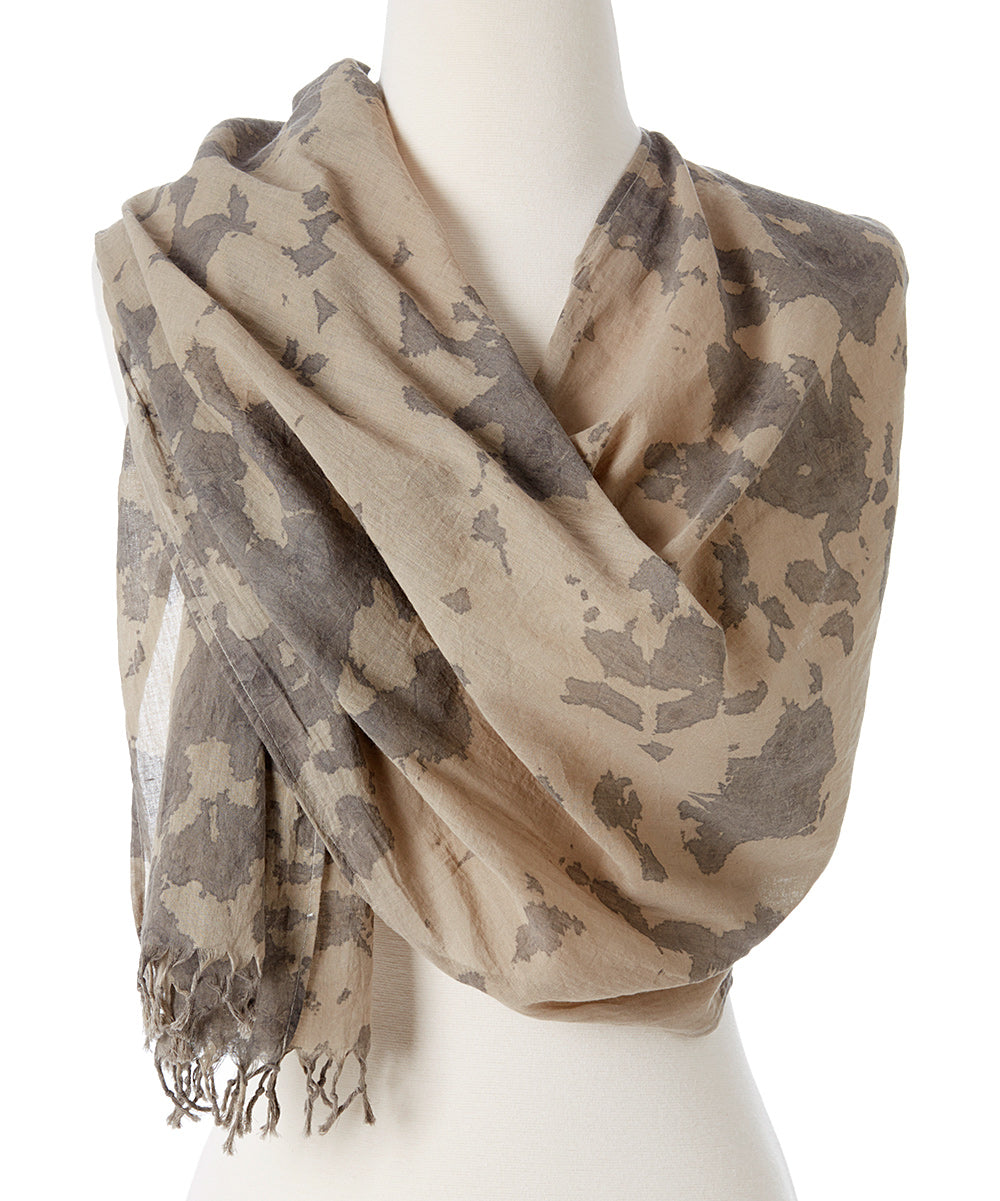 Awaken Organic Tie-Dye Scarf | 100% Organic Cotton Ayurvedic Hand-Dyed Shawl
