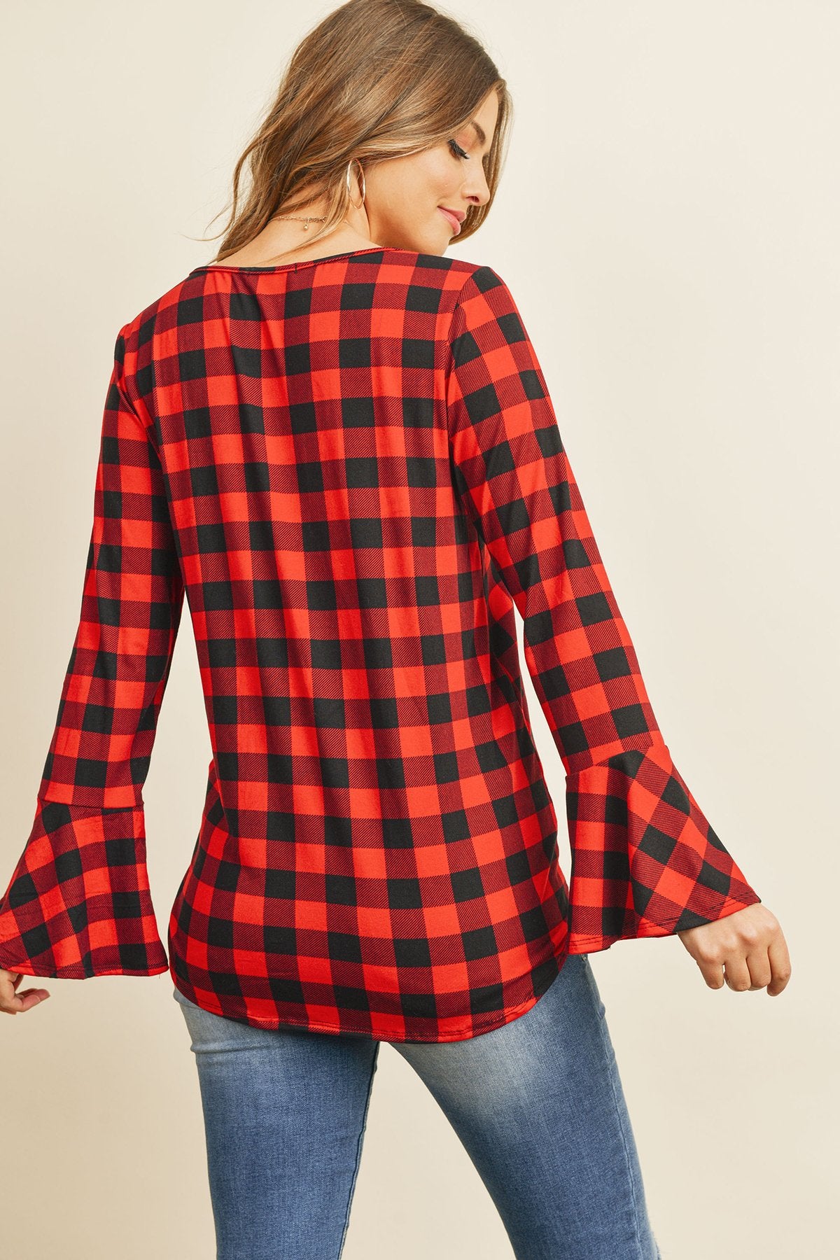 Bell Sleeve Front Tie Blouse – Effortlessly Feminine