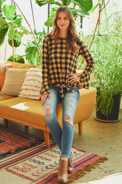 Bell Sleeve Front Tie Blouse – Effortlessly Feminine