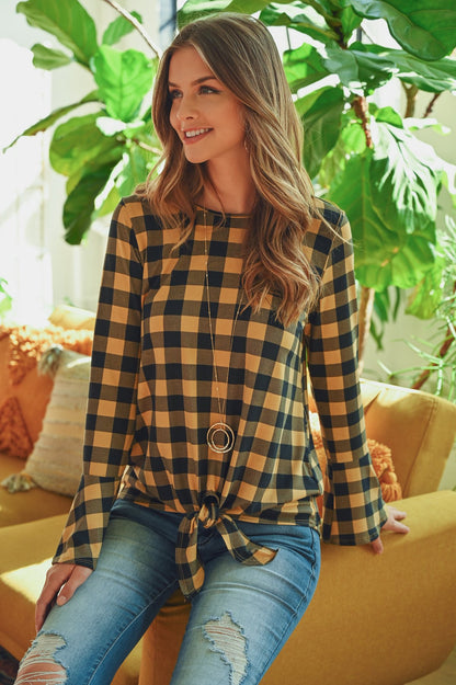 Bell Sleeve Front Tie Blouse – Effortlessly Feminine