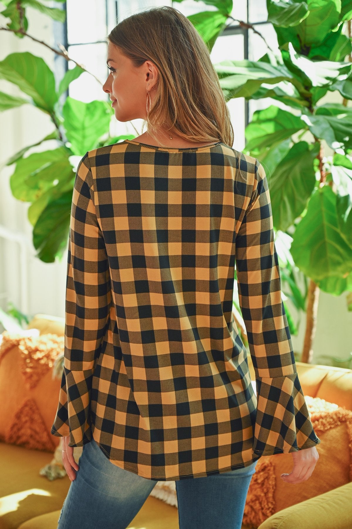 Bell Sleeve Front Tie Blouse – Effortlessly Feminine