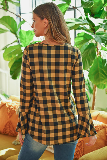 Bell Sleeve Front Tie Blouse – Effortlessly Feminine