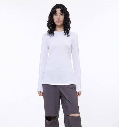 Deconstructed Slim-Fit Long Sleeve T-Shirt