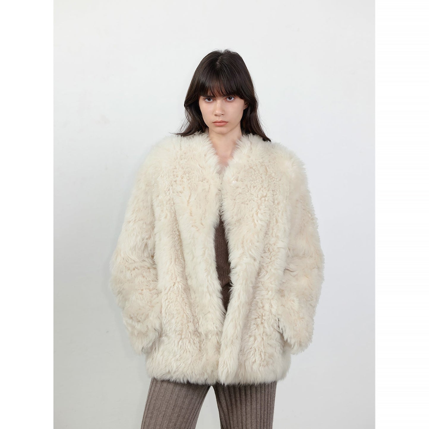 Sea of Love Accompaniment Casual Stand-Up Collar Tuscan Sheepskin