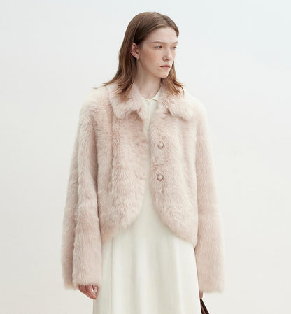 Pink Tuscan Sheepskin Short Jacket – Urban Chic Elegance