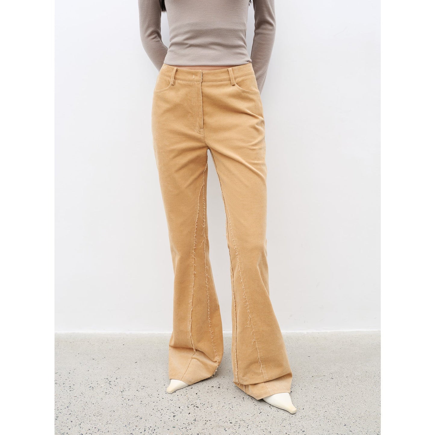 Road to Extraordinary Retro Corduroy Flared Trousers