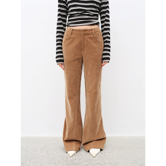 Road to Extraordinary Retro Corduroy Flared Trousers