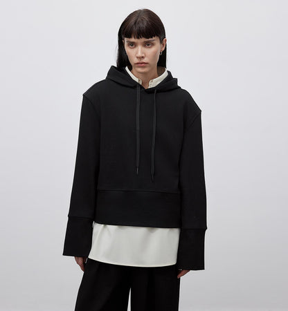 Autumn Winter Sports Set – Minimalist Hooded Sweatshirt & Straight-Leg Pants