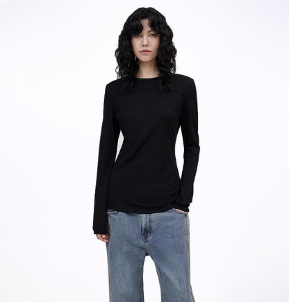 Deconstructed Slim-Fit Long Sleeve T-Shirt