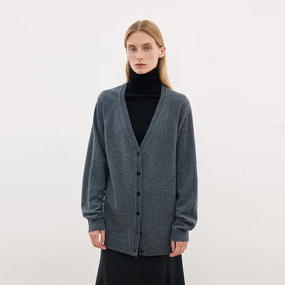 Australian Merino Wool V-Neck Cardigan