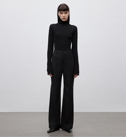 Machine Washable Wool Pile Collar Turtleneck