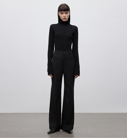 Machine Washable Wool Pile Collar Turtleneck