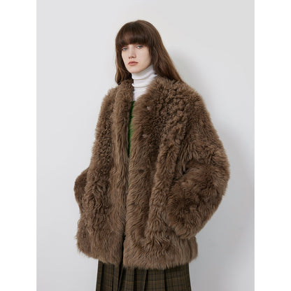 Sea of Love Accompaniment Casual Stand-Up Collar Tuscan Sheepskin