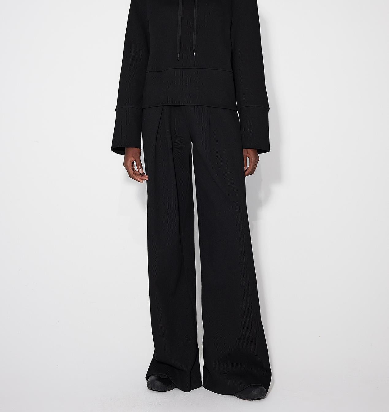 Autumn Winter Sports Set – Minimalist Hooded Sweatshirt & Straight-Leg Pants