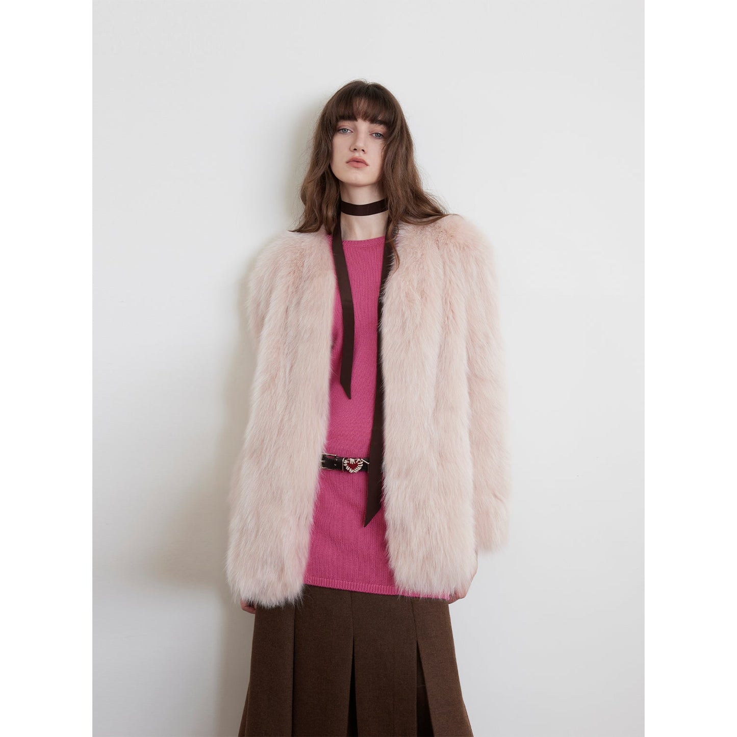 Fireladyfur Women's Finland Saga Fox Fur Fashion Cardigan