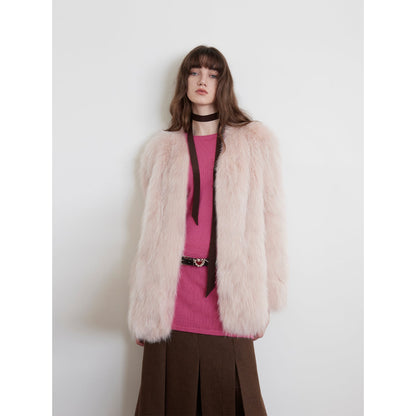 Fireladyfur Women's Finland Saga Fox Fur Fashion Cardigan