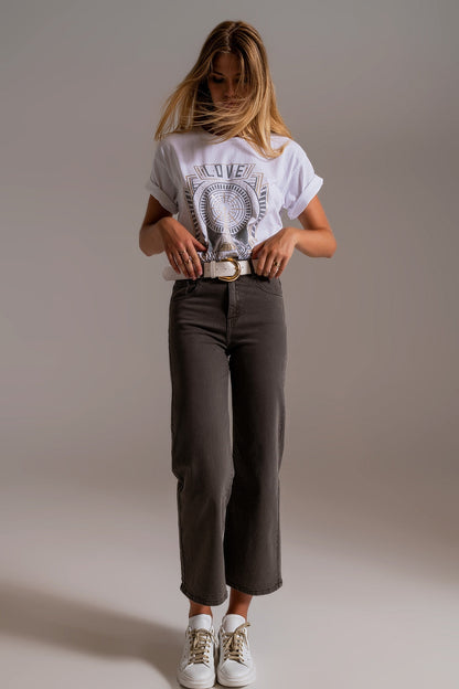 Cropped Wide-Leg Jeans – Effortless Grey Chic