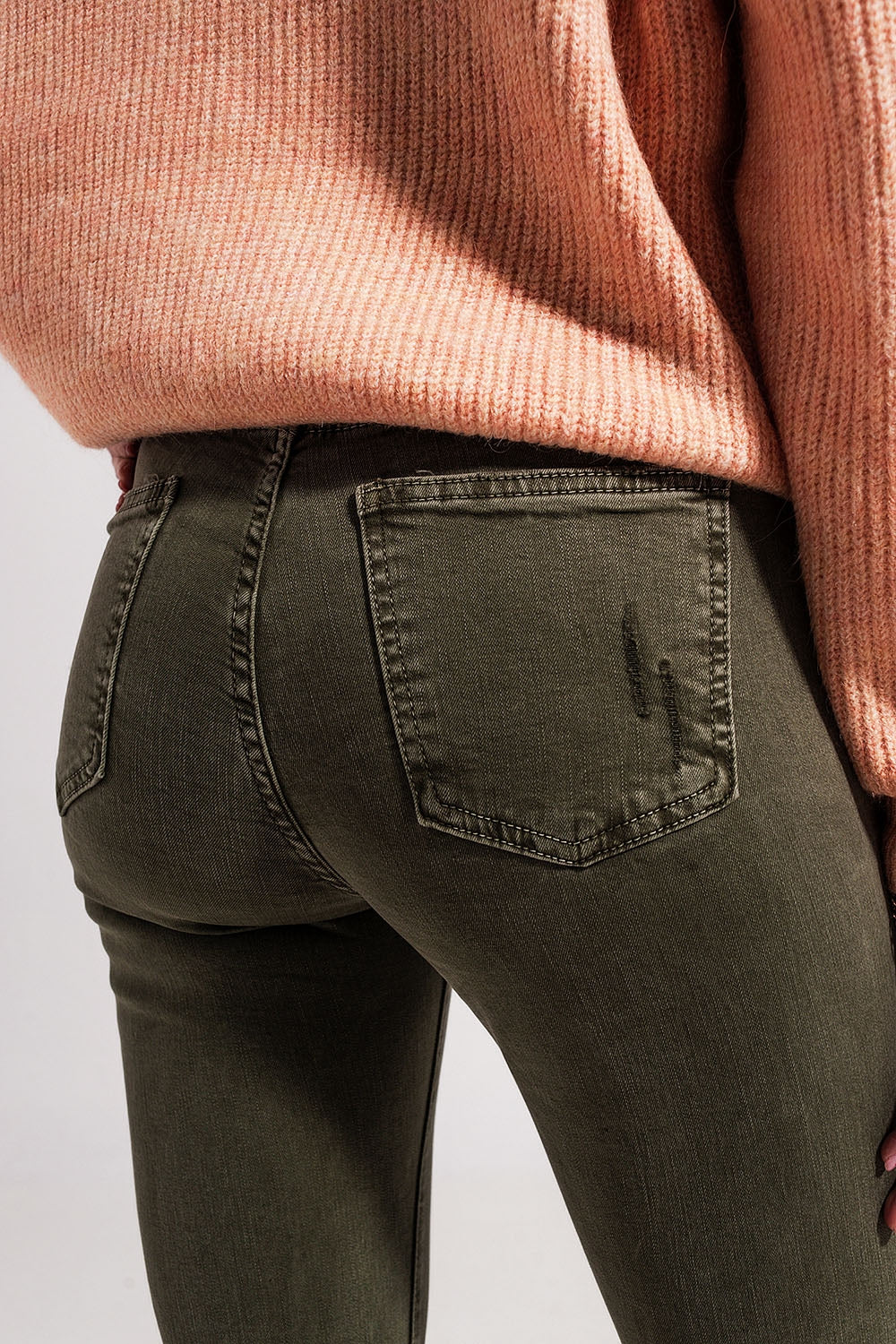 Ripped Green Skinny Jeans – Edgy Streetwear Essential